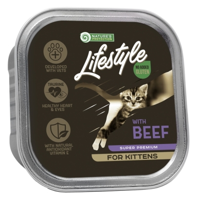 Nature's Protection Lifestyle Kitten with Beef Вологий корм для кошенят з яловичиною, 85 г