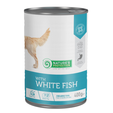 Nature's Protection Adult White Fish Вологий корм для собак з білою рибою, 400 г