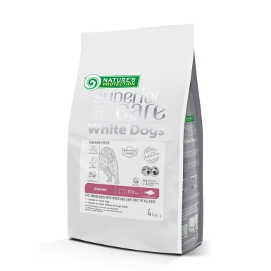 Nature's Protection Superior Care White Dogs Grain Free White Fish Junior All Sizes Сухий беззерновий корм для юніорів усіх розмірів з білою рибою, 4 кг