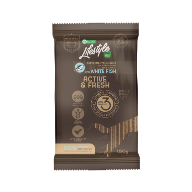 Nature's Protection Lifestyle Grain Free White fish Active &amp; Fresh Беззернові ласощі для юніорів з білою рибою, 150 г