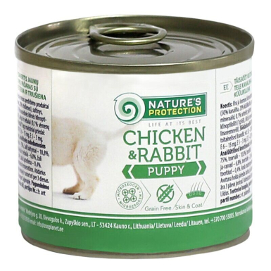 Nature's Protection Puppy Chicken &amp; Rabbit Вологий корм для цуценят з куркою і кроликом, 200 г