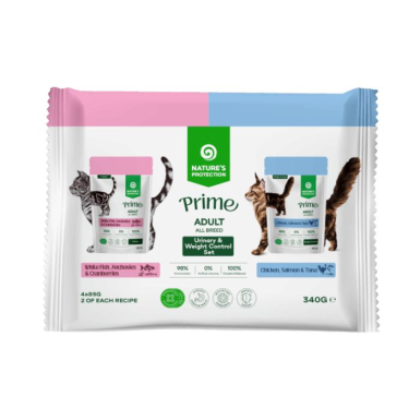Nature's Protection Prime Multiple Functions Cats Set Adult Сет вологого корму для котів, 4x85 г