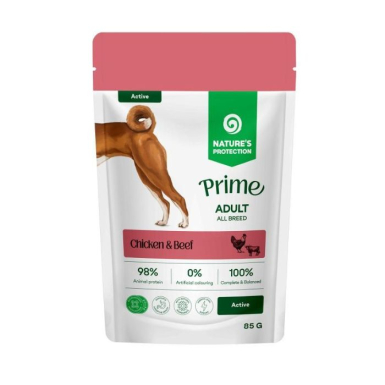 Nature's Protection Prime Active Adult Dogs Chicken and Beef Вологий корм для активних собак з куркою і яловичиною