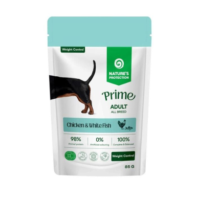 Nature's Protection Prime Weight Control Adult Dogs Chicken and White Fish Вологий корм для собак для контролю ваги з куркою і білою рибою